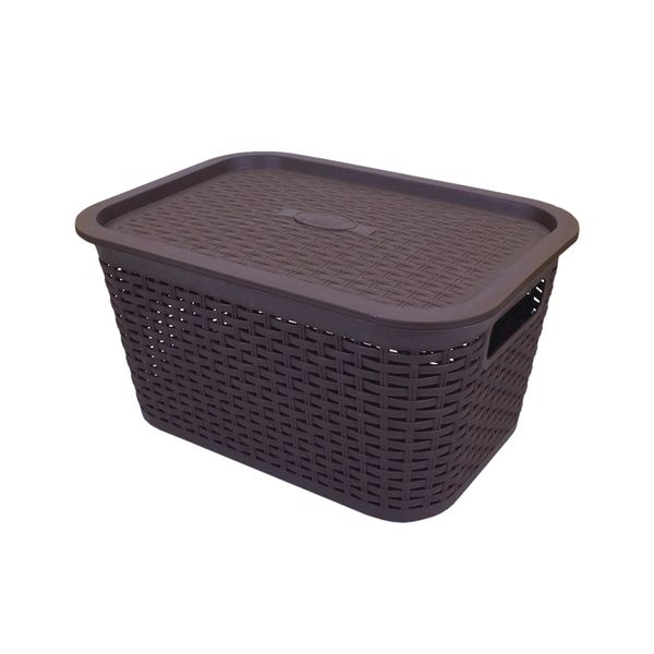 REYPLAST CANASTILLA TAVARUA MARRON 6.5 L