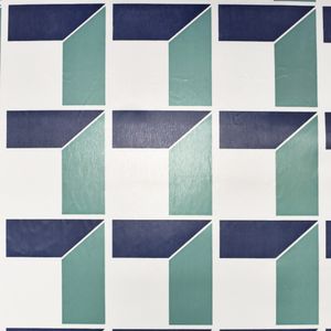 CORTINA PVC CUBOS AZUL 13