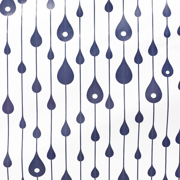 CORTINA PVC GOTAS AZUL 53