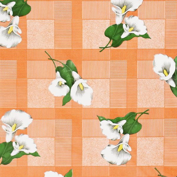 CUBREMESA PVC AZUCENA NARANJA 69