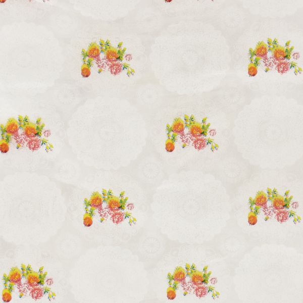 CUBREMESA TRANSP PVC BOUQUET BLANCO