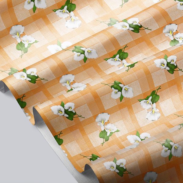 CUBREMESA PVC AZUCENA NARANJA 69