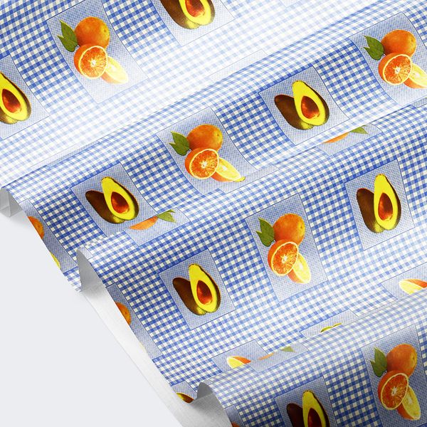 CUBREMESA PVC CLAUDIA AZUL 13