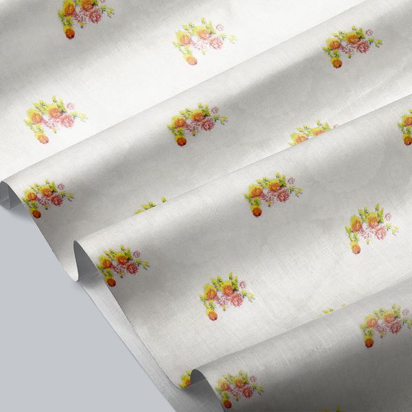 CUBREMESA TRANSP PVC BOUQUET BLANCO