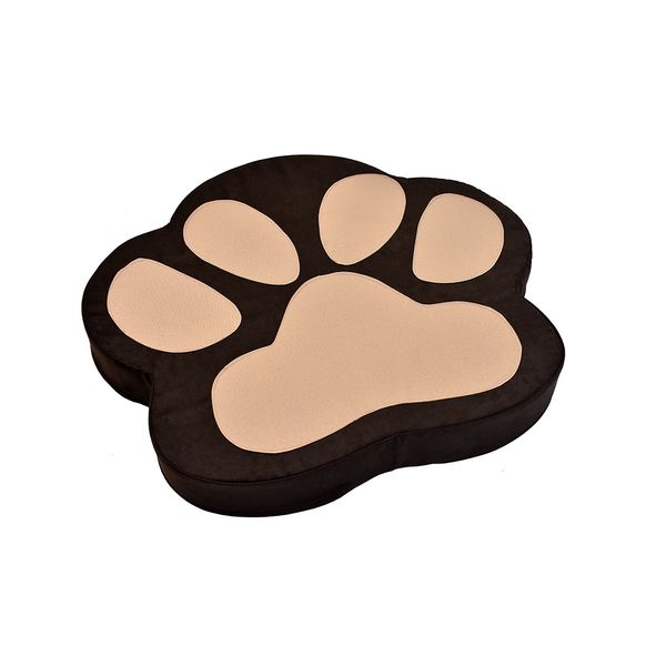 RUFFO COJIN MASCOTA HUELLITAS MARRON