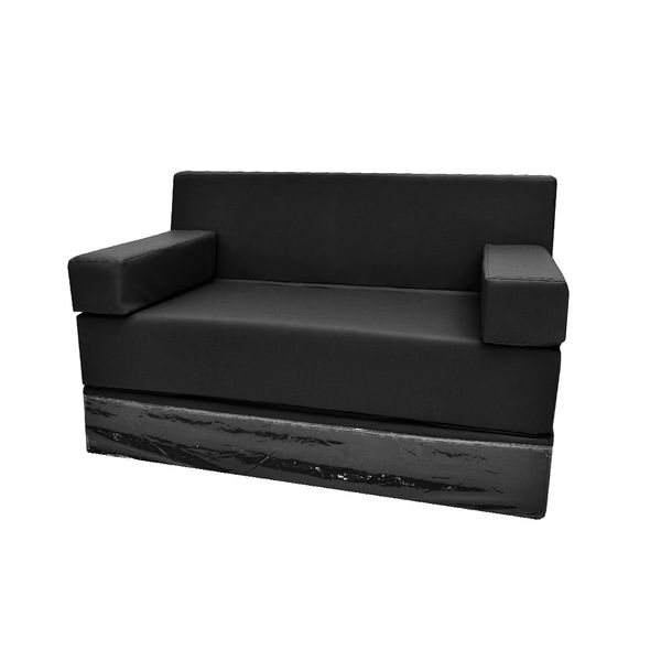 SOFA CAMA PESADO C/BRAZOS 2 PLZ X 8" NEGRO (INC.PROTECT)