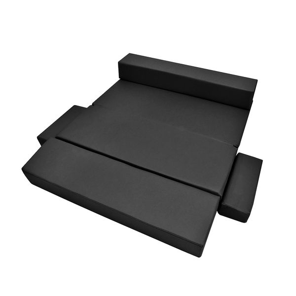 SOFA CAMA PESADO C/BRAZOS 2 PLZ X 8" NEGRO (INC.PROTECT)