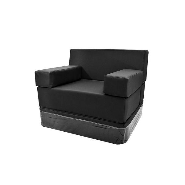 SAID SOFA CAMA PESADO C/BRAZOS 1 PLZA X 8" NEGRO (INC.PROTECT)