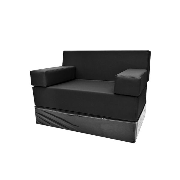SOFA CAMA PESADO C/BRAZOS 1.5 PLZ X 8" NEGRO (INC.PROTECT)