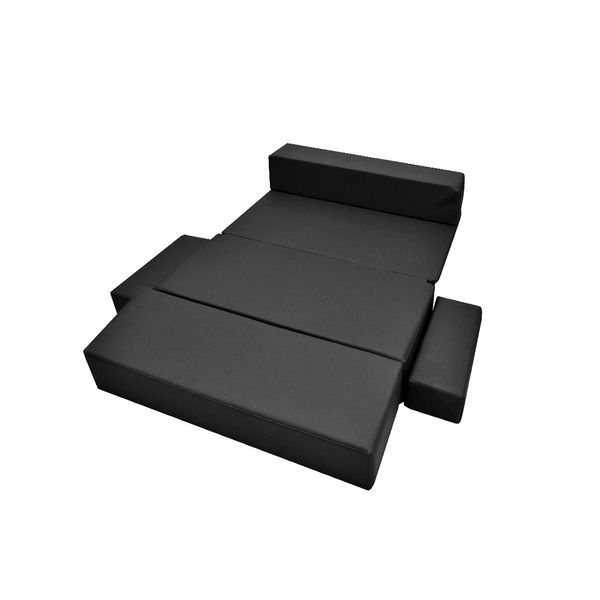 SOFA CAMA PESADO C/BRAZOS 1.5 PLZ X 8" NEGRO (INC.PROTECT)