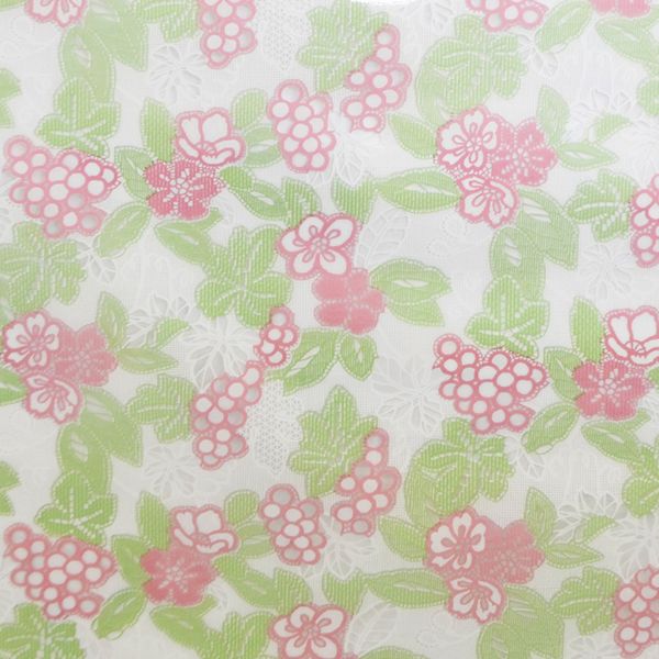 CUBREMESA TRANSP PVC FLORES ROSADO