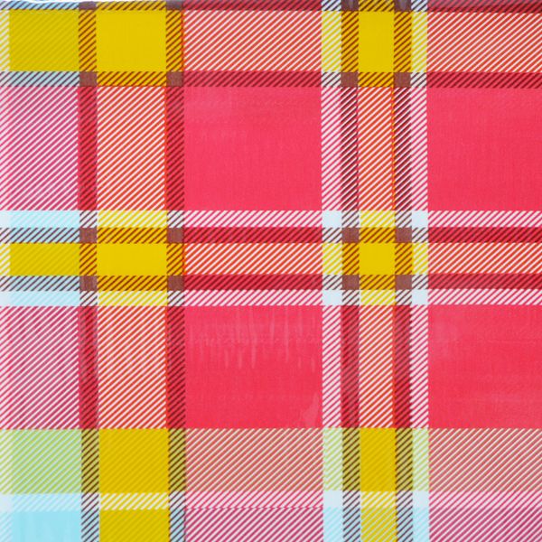 CUBREMESA PLAIN PVC CUADROS CORAL