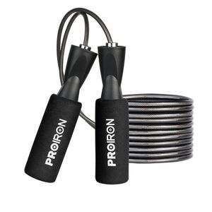 PROIRON CUERDA PARA SALTAR MANGO FOAM NEGRO