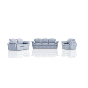 SOFA TREVOR TELA ALPHA 3C 2C 1C AZUL ACERO