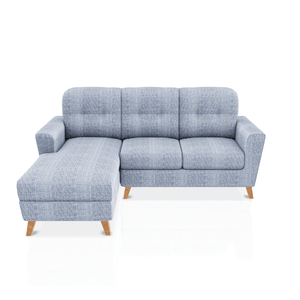 SOFA DONNA TELA ALPHA SECCIONAL AZUL ACERO