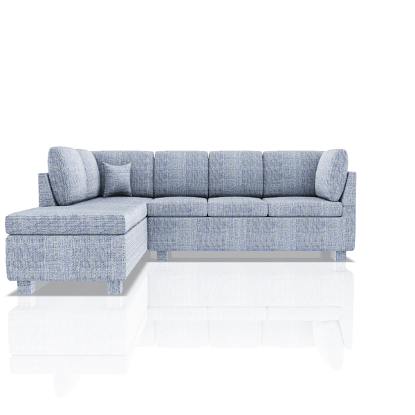 SOFA HARVY TELA ALPHA SECCIONAL AZUL ACERO