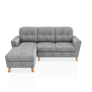 SOFA DONNA TELA ALPHA SECCIONAL GRIS RATON