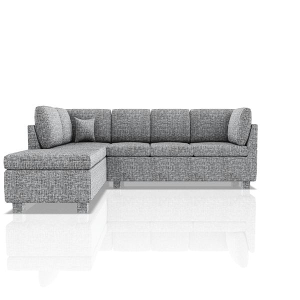 SOFA HARVY TELA ALPHA SECCIONAL GRIS RATON