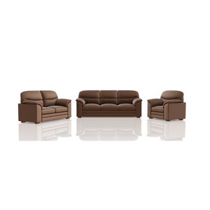 SOFA SANDERS ULTRA CUERO 3C 2C 1C BROWN 36