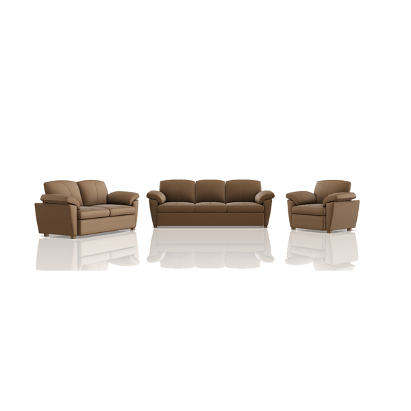 SOFA TREVOR ULTRA CUERO 3C 2C 1C CAFE 46