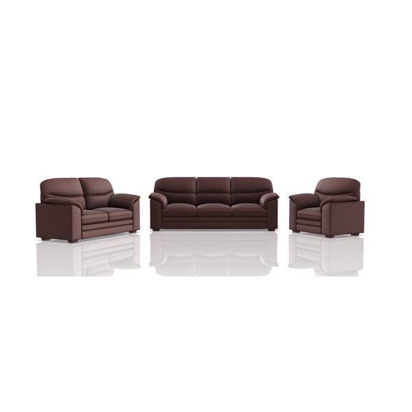 SOFA SANDERS ULTRA CUERO 3C 2C 1C CAOBA 56