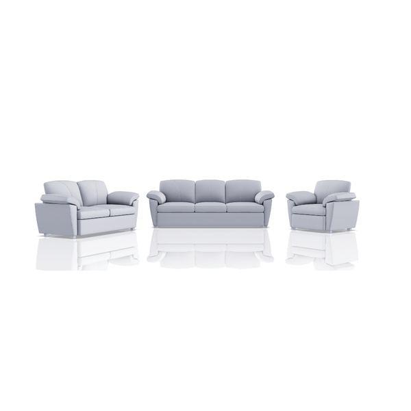 SOFA TREVOR ULTRA CUERO 3C 2C 1C SILVER 32