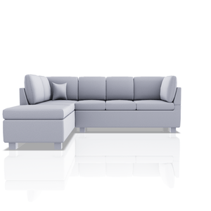 SOFA HARVY ULTRA CUERO SECCIONAL SILVER 32