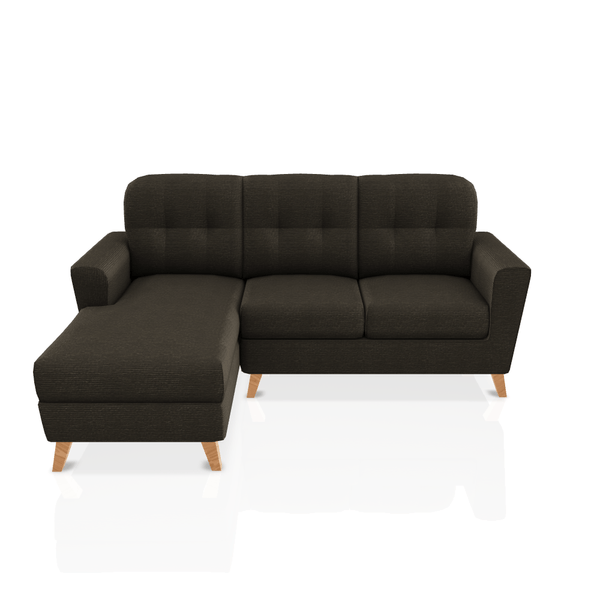 SOFA DONNA TELA COUGAR SECCIONAL GRIS PLATA