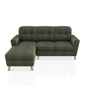 SOFA DONNA TELA COUGAR SECCIONAL GRIS RATON