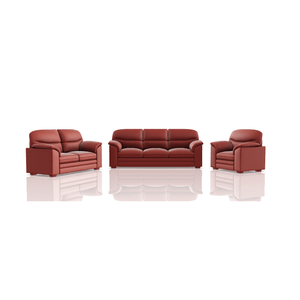 SOFA SANDERS ULTRA CUERO 3C 2C 1C ROJO CARDENAL 37