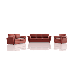 SOFA TREVOR ULTRA CUERO 3C 2C 1C ROJO CARDENAL 37