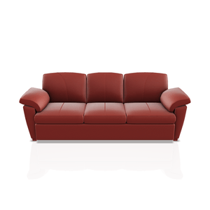 SOFA TREVOR ULTRA CUERO 3C ROJO CARDENAL 37