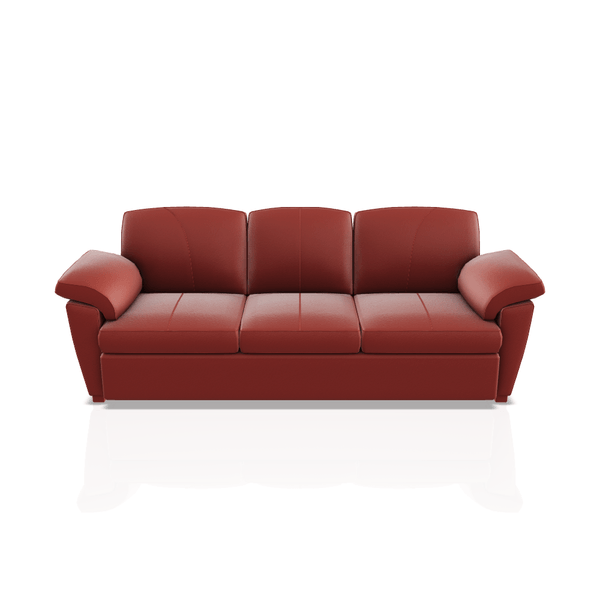 SOFA TREVOR ULTRA CUERO 3C ROJO CARDENAL 37