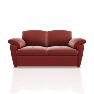 SOFA TREVOR ULTRA CUERO 2C ROJO CARDENAL 37