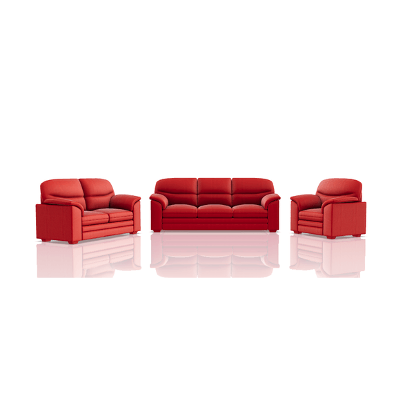 SOFA SANDERS ULTRA CUERO 3C 2C 1C ROJO CEREZA 27