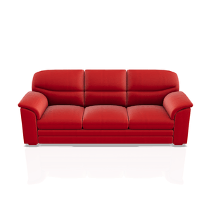 SOFA SANDERS ULTRA CUERO 3C ROJO CEREZA 27
