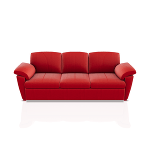 SOFA TREVOR ULTRA CUERO 3C ROJO CEREZA 27