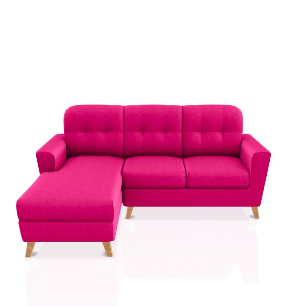 SOFA DONNA TELA MICROFIBRA ITALY SECCIONAL FUCSIA
