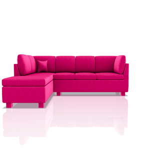 SOFA HARVY TELA MICROFIBRA ITALY SECCIONAL FUCSIA