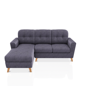 SOFA DONNA TELA MICROFIBRA ITALY SECCIONAL GRIS