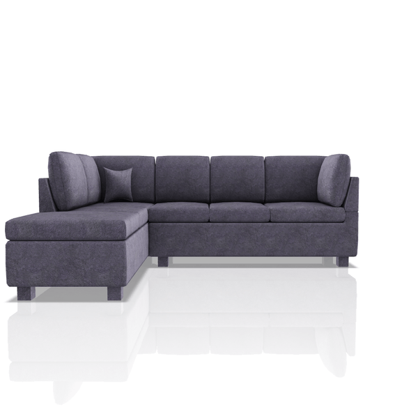 SOFA HARVY TELA MICROFIBRA ITALY SECCIONAL GRIS