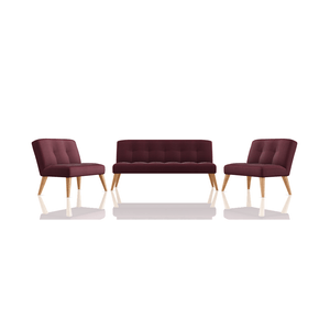 SOFA RACHEL SILVERTEX 3C 1C 1C RASPBERRY
