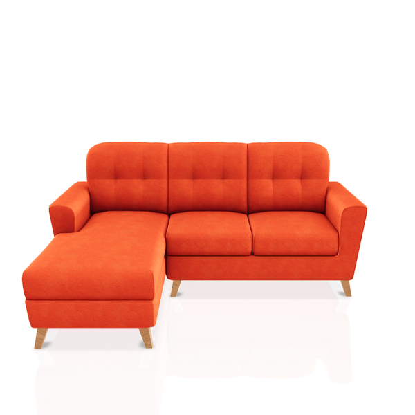 SOFA DONNA TELA MICROFIBRA ITALY SECCIONAL NARANJA