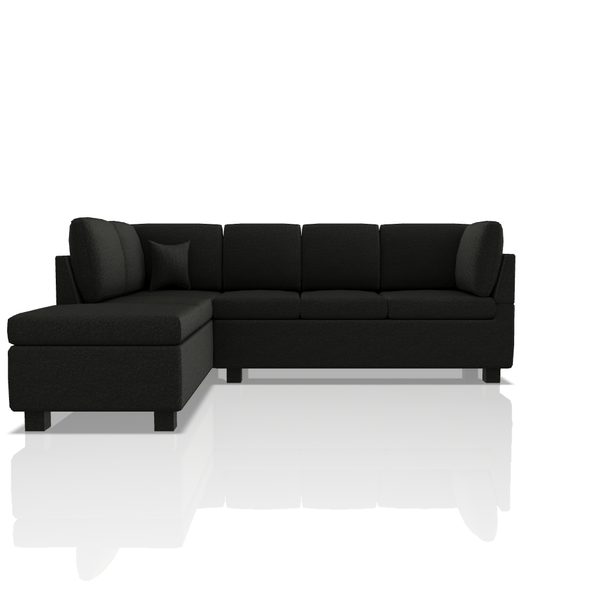 SOFA HARVY TELA MICROFIBRA ITALY SECCIONAL NEGRO