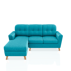 SOFA DONNA TELA MICROFIBRA ITALY SECCIONAL TURQUESA