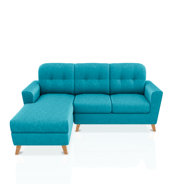SOFA DONNA TELA MICROFIBRA ITALY SECCIONAL TURQUESA