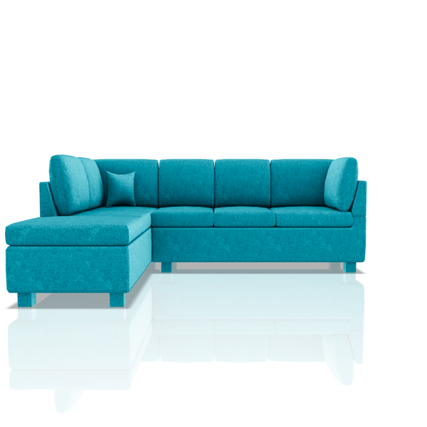 SOFA HARVY TELA MICROFIBRA ITALY SECCIONAL TURQUESA