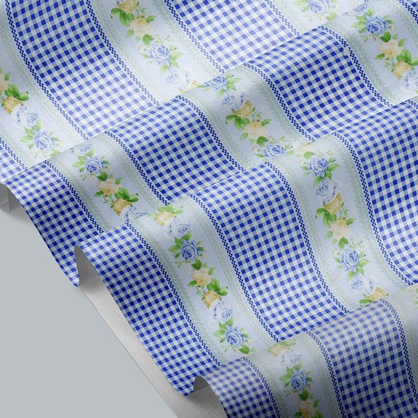 CUBREMESA PLAIN PVC MALLORCA AZUL