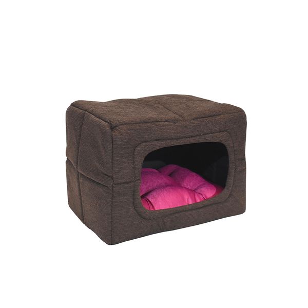 RUFFO CAMA MASCOTA CONVERTIBLE TELA CHICO CHOCOLATE