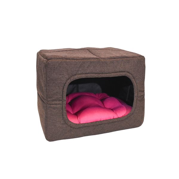 RUFFO CAMA MASCOTA CONVERTIBLE TELA MEDIANO CHOCOLATE